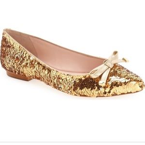 Kate spade sequin flats gold/silver